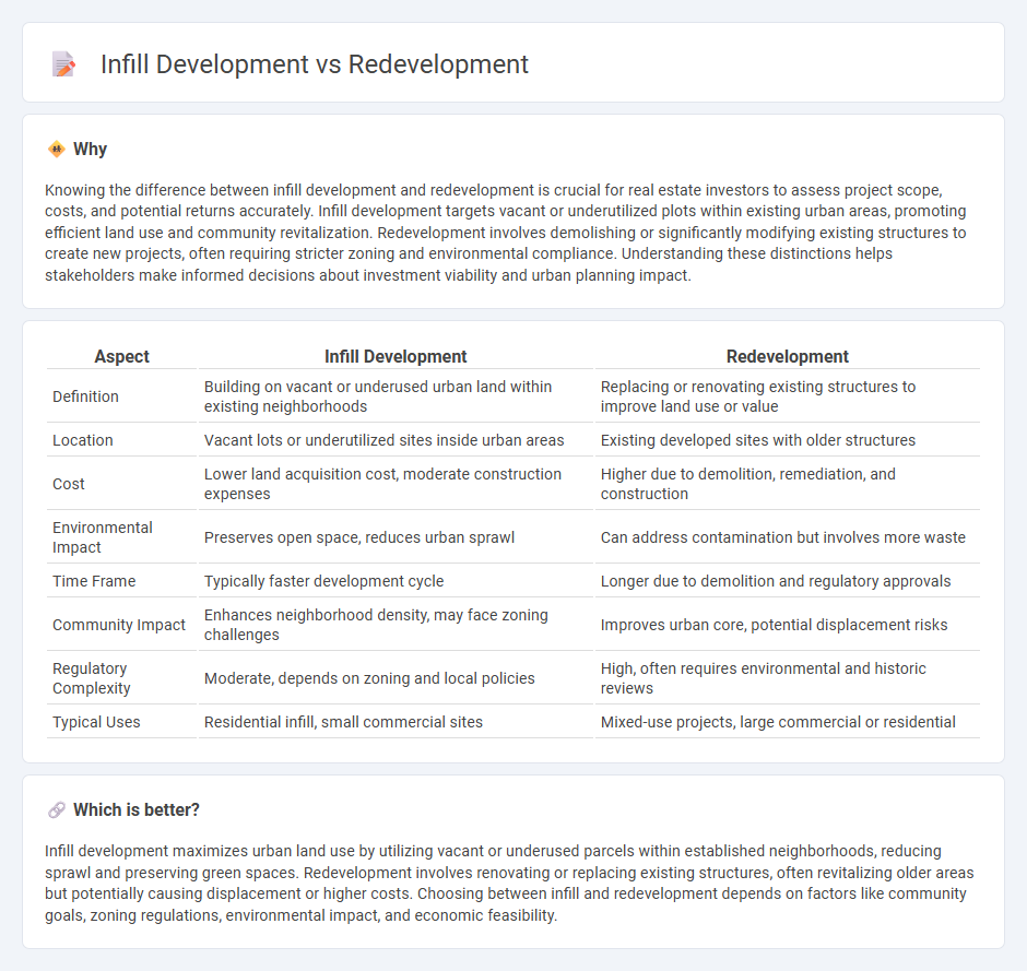 Infill Development vs Redevelopment in Real Estate