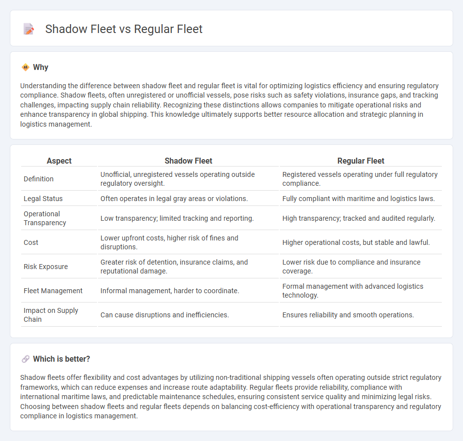 Shadow Fleet vs Regular Fleet in Logistics