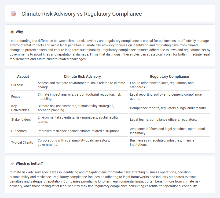 Climate Risk Advisory vs Regulatory Compliance in Consulting