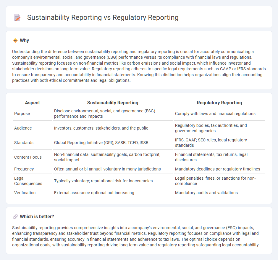 Sustainability Reporting vs Regulatory Reporting in Accounting