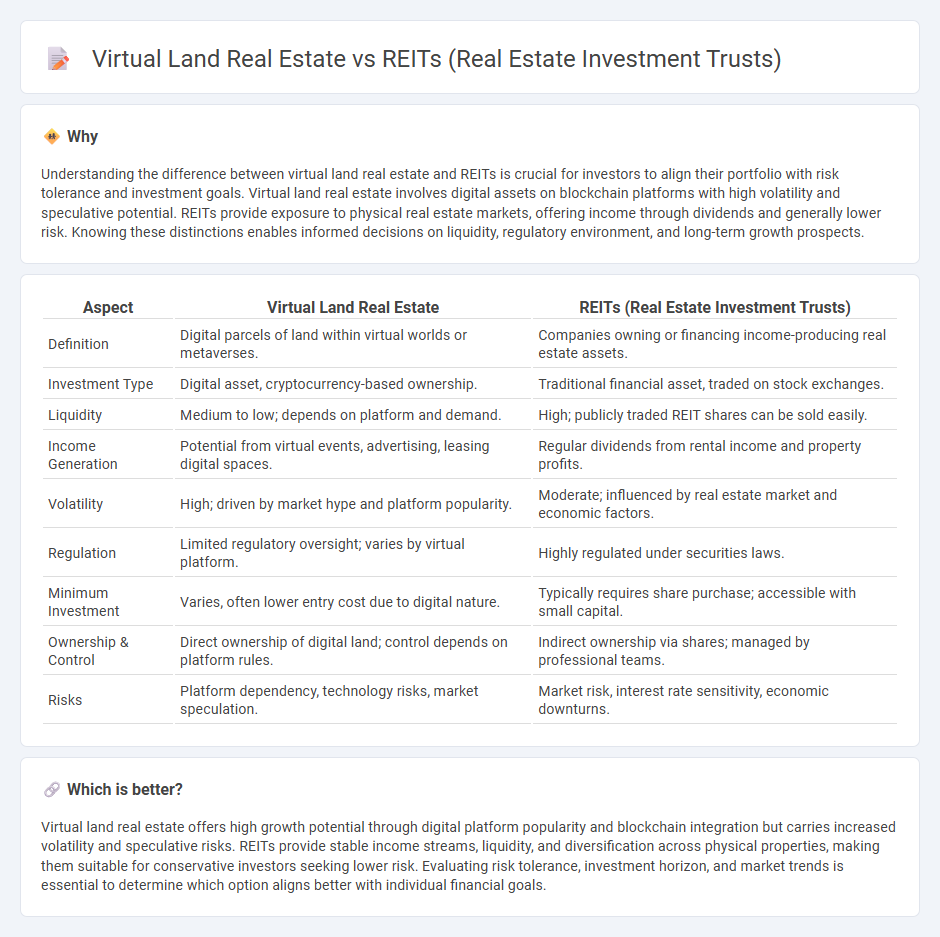 Virtual Land Real Estate vs Reits (Real Estate Investment Trusts) in Investment