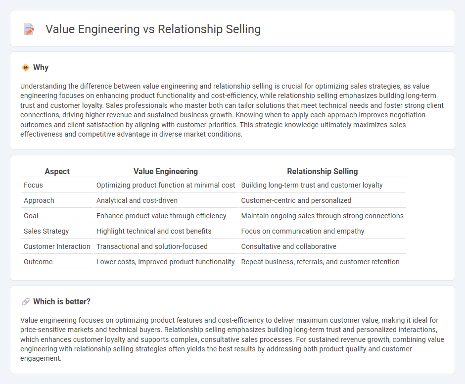 Value Engineering vs Relationship Selling in Sales