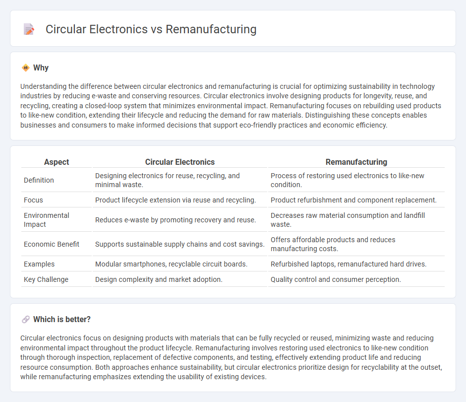 Circular Electronics vs Remanufacturing in Technology