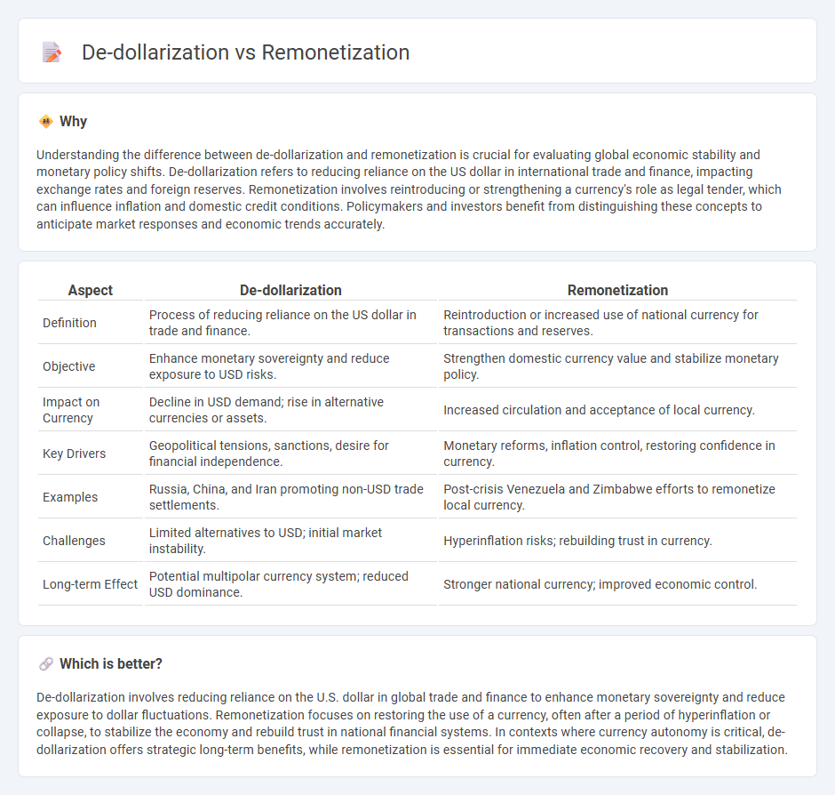 De-Dollarization vs Remonetization in Economy