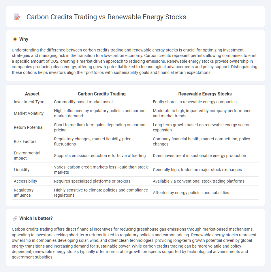 Carbon Credits Trading vs Renewable Energy Stocks in Investment