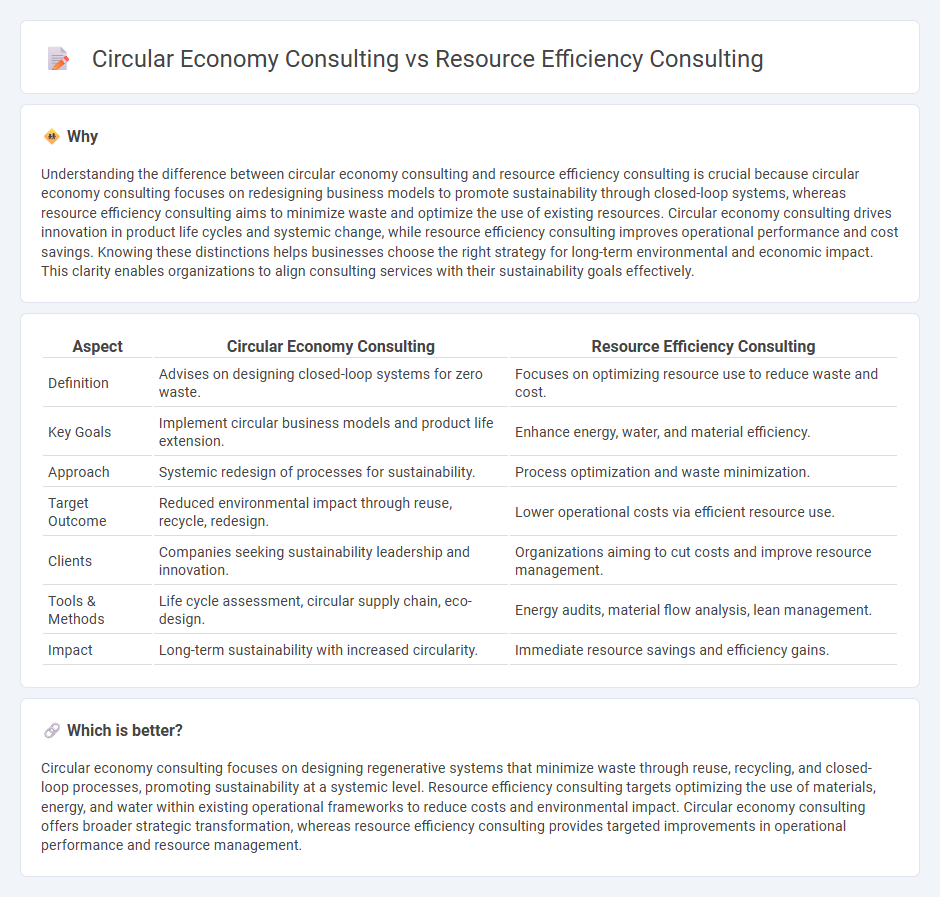 Circular Economy Consulting vs Resource Efficiency Consulting in Consulting