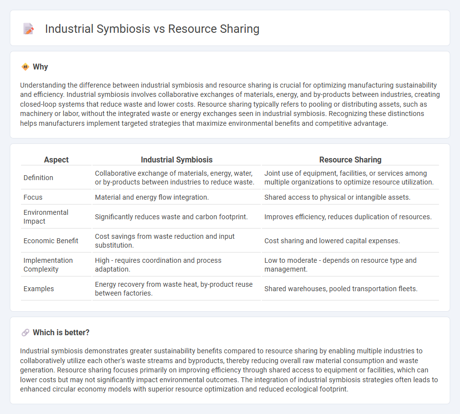 Industrial Symbiosis vs Resource Sharing in Manufacturing