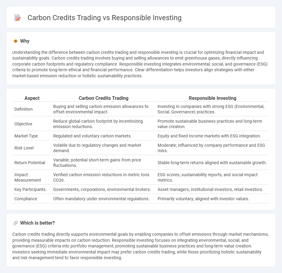 Carbon Credits Trading vs Responsible Investing in Investment