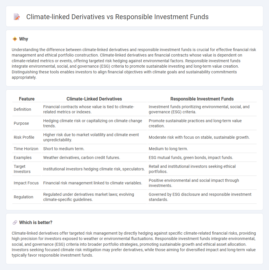 Climate-Linked Derivatives vs Responsible Investment Funds in Finance