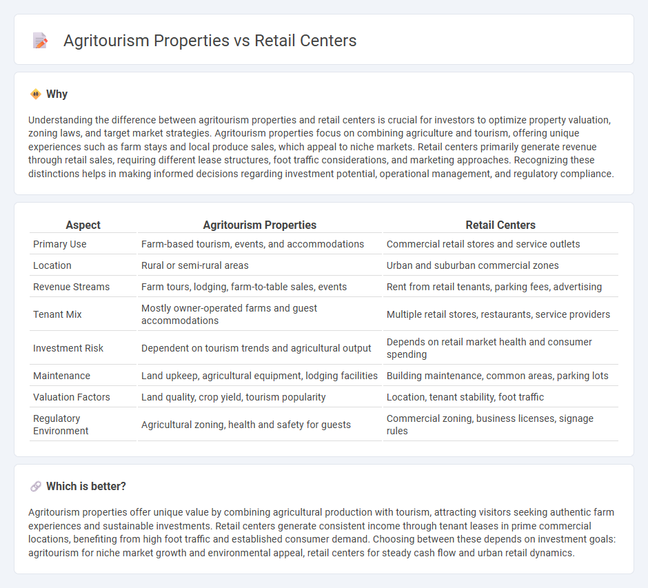 Agritourism Properties vs Retail Centers in Real Estate