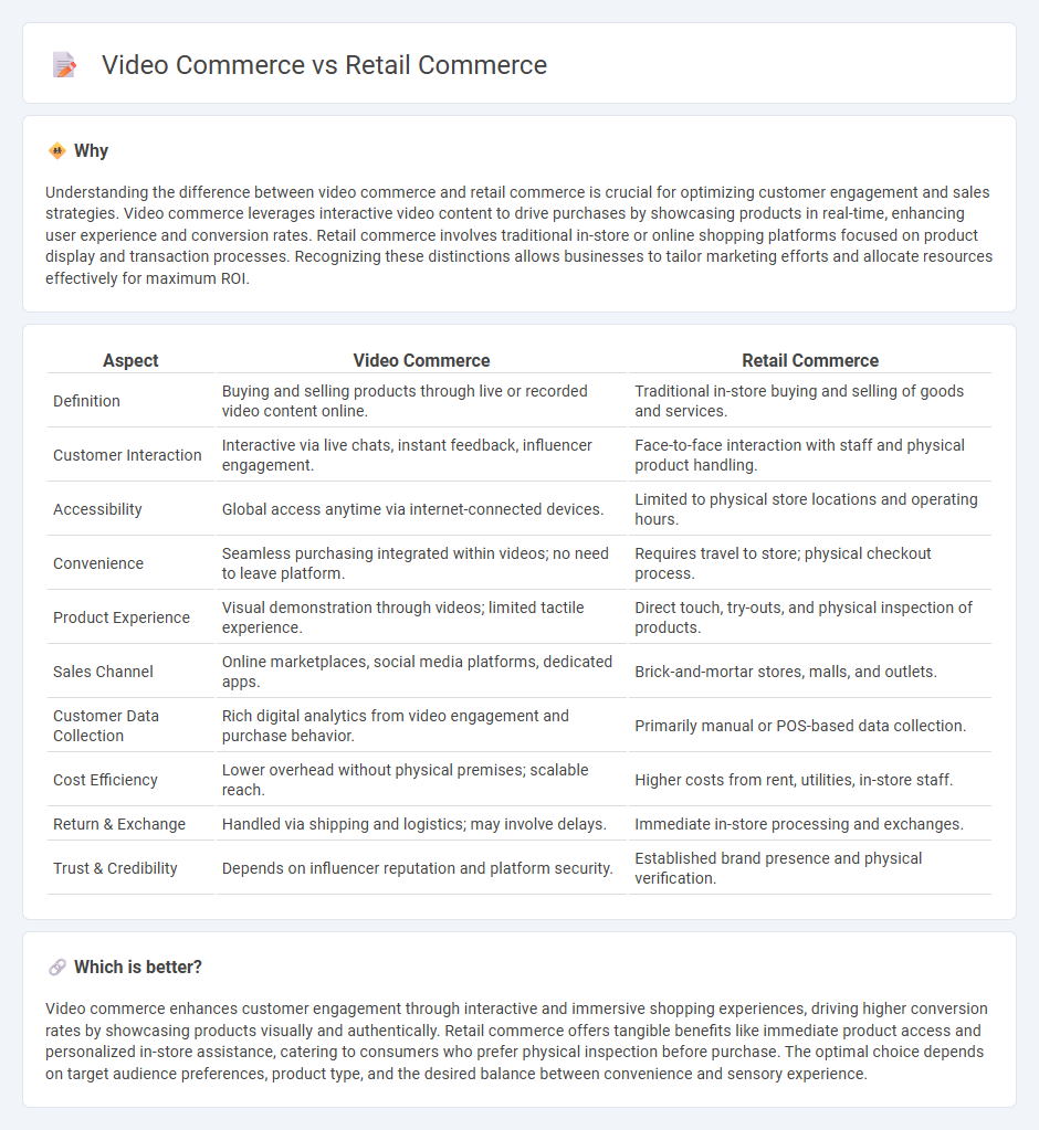 Video Commerce vs Retail Commerce in Commerce