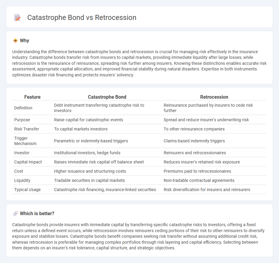 Catastrophe Bond vs Retrocession in Insurance