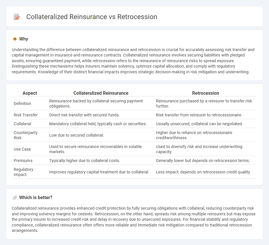 Collateralized Reinsurance vs Retrocession in Finance