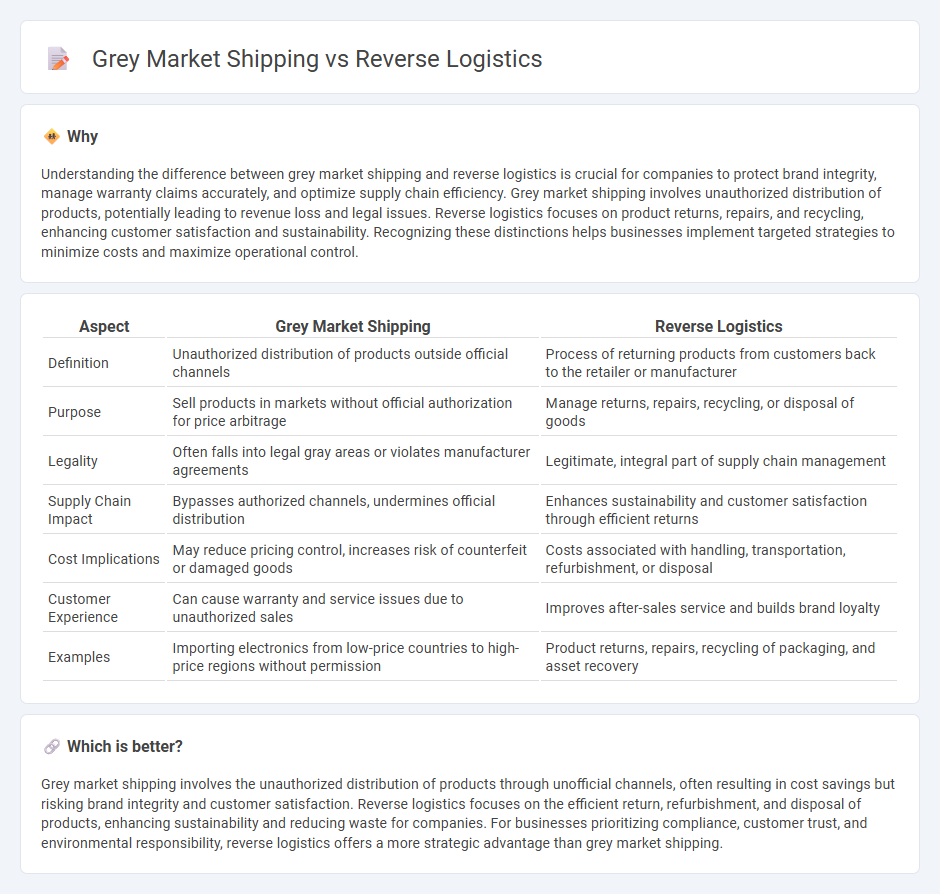 Grey Market Shipping vs Reverse Logistics in Logistics