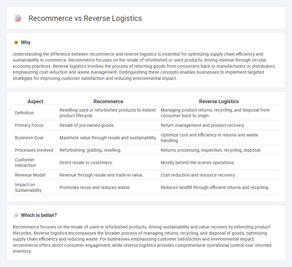 Recommerce vs Reverse Logistics in Commerce