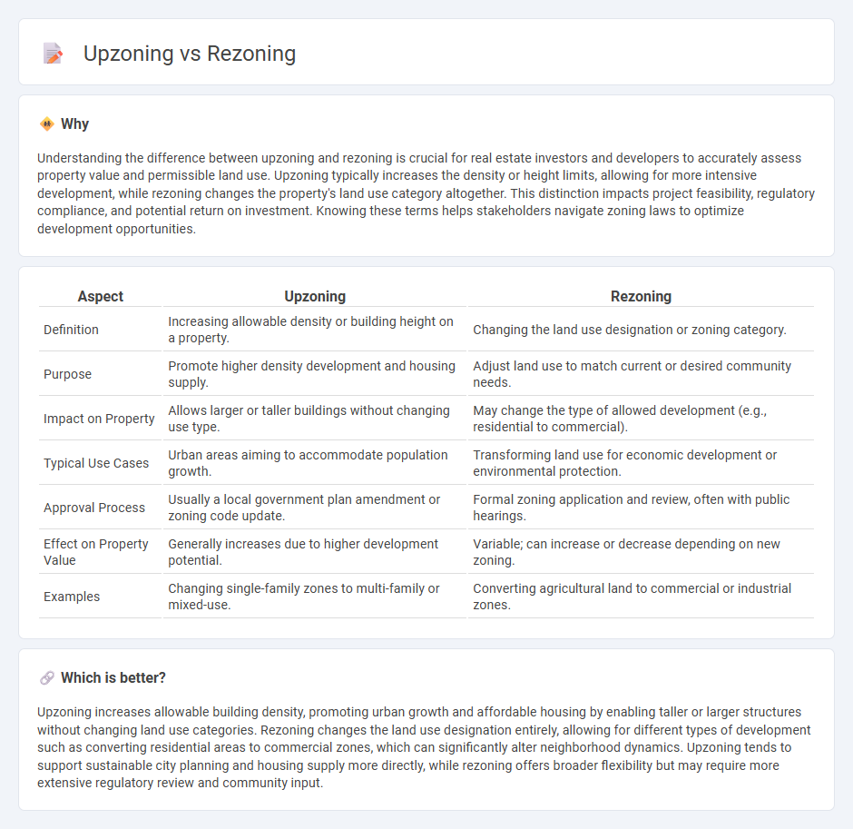 Upzoning vs Rezoning in Real Estate