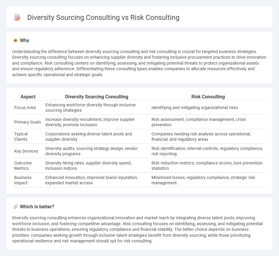Diversity Sourcing Consulting vs Risk Consulting in Consulting