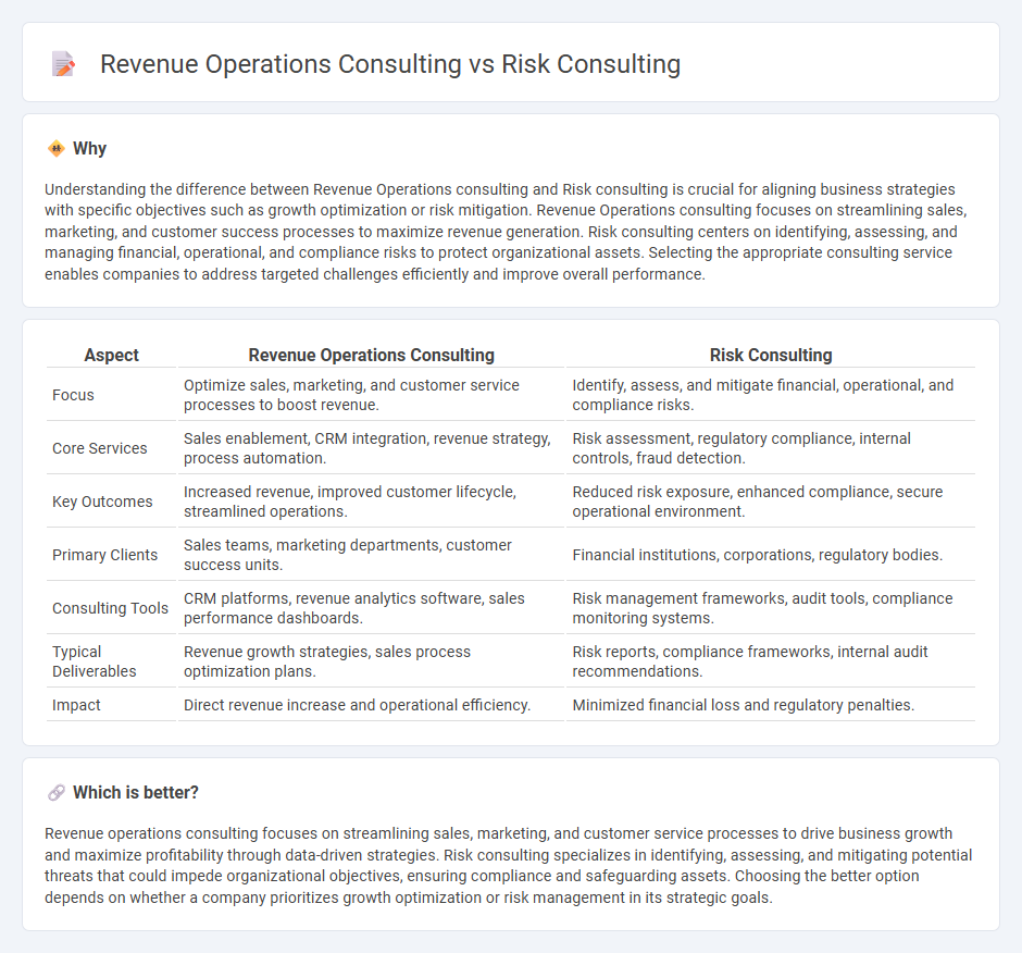 Revenue Operations Consulting vs Risk Consulting in Consulting
