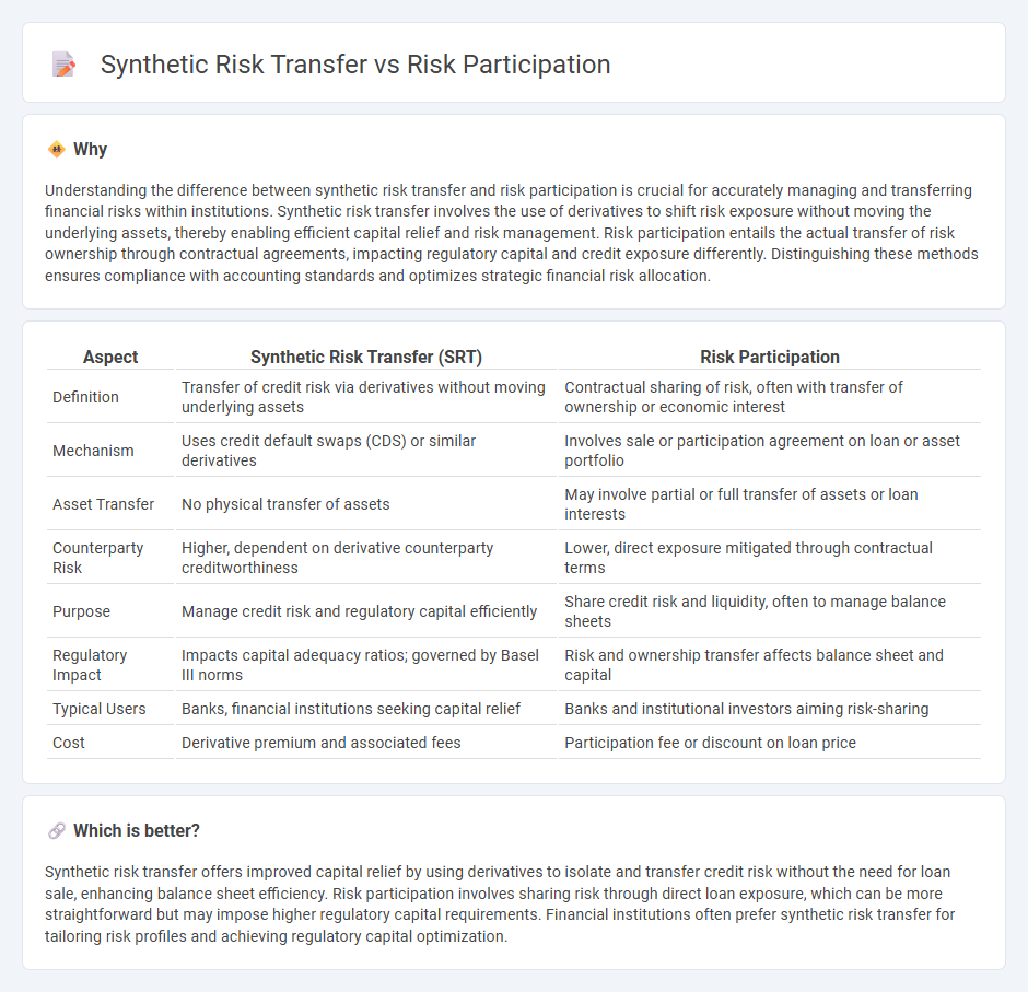 Synthetic Risk Transfer vs Risk Participation in Finance