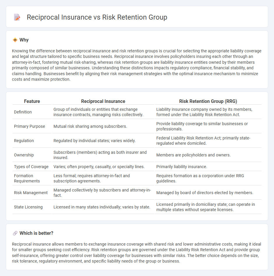 Reciprocal Insurance vs Risk Retention Group in Insurance