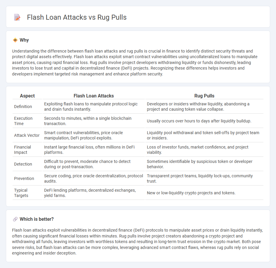 Flash Loan Attacks vs Rug Pulls in Finance