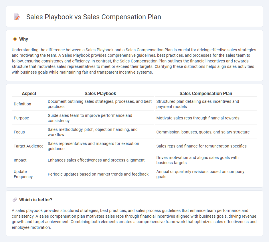 Sales Playbook vs Sales Compensation Plan in Sales
