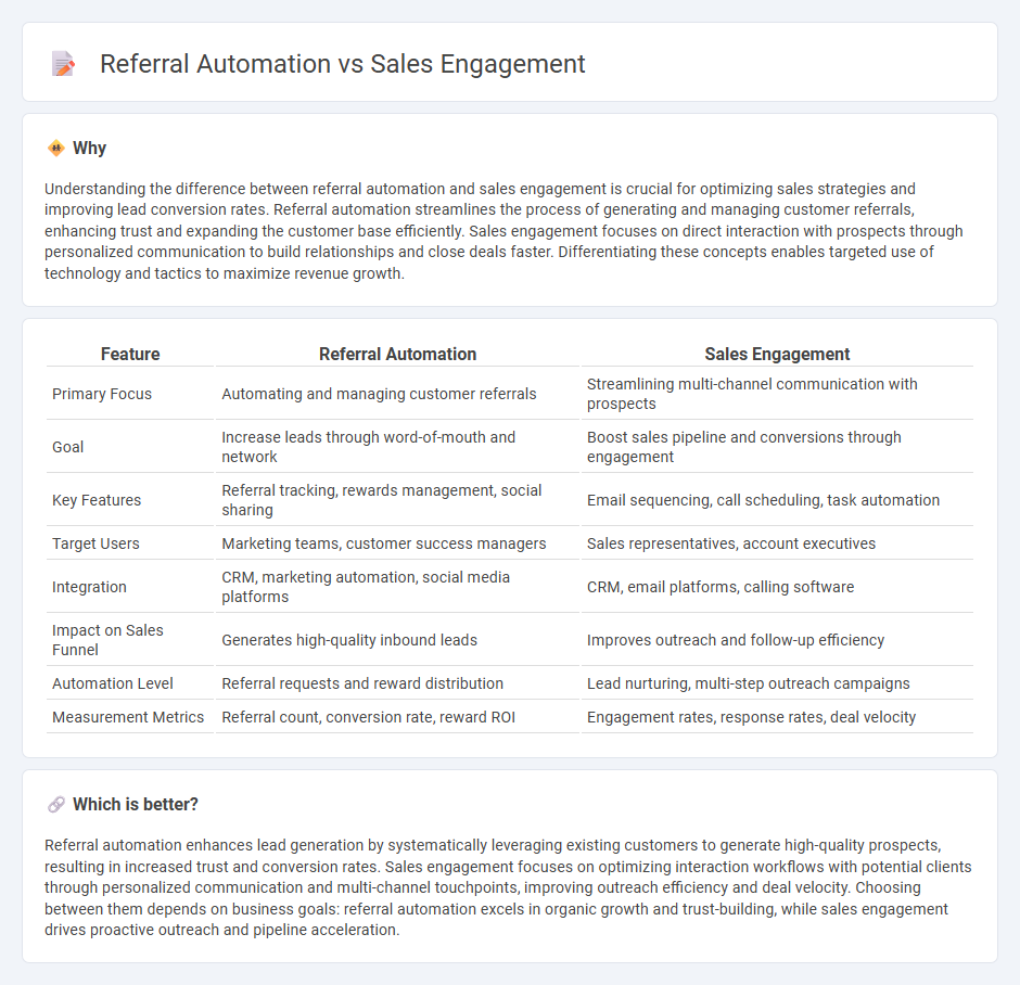 Referral Automation vs Sales Engagement in Sales