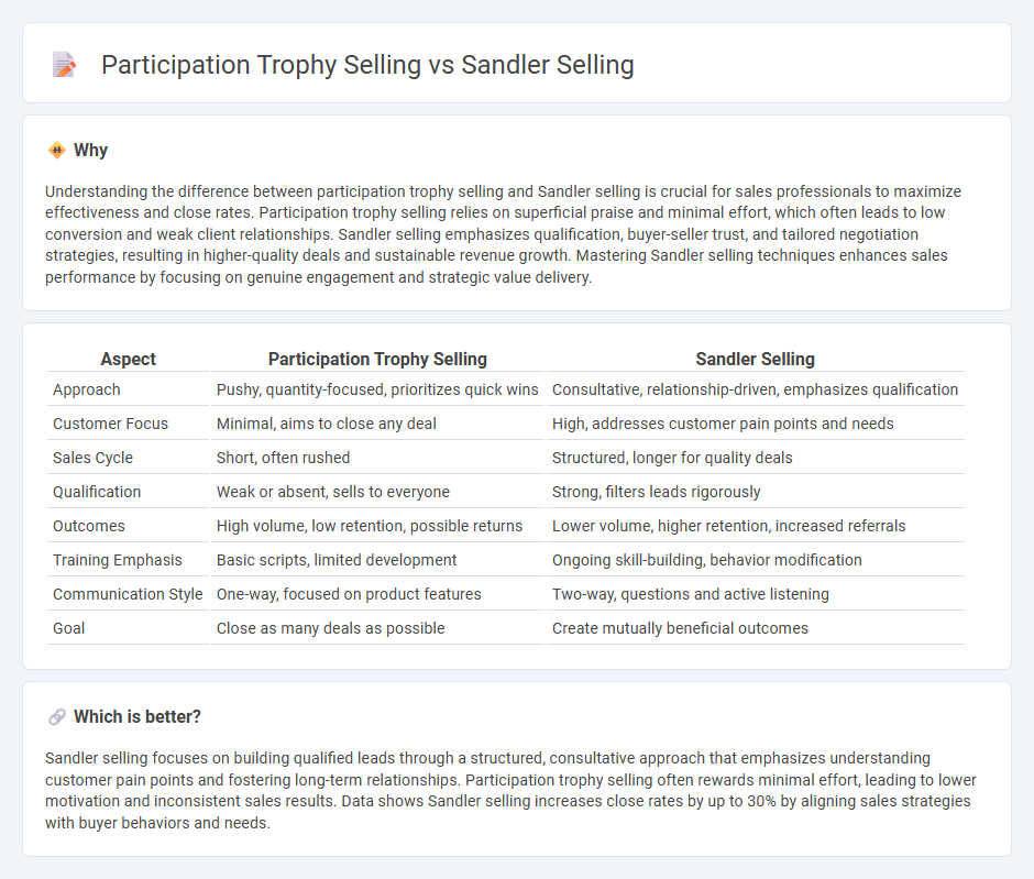 Participation Trophy Selling vs Sandler Selling in Sales