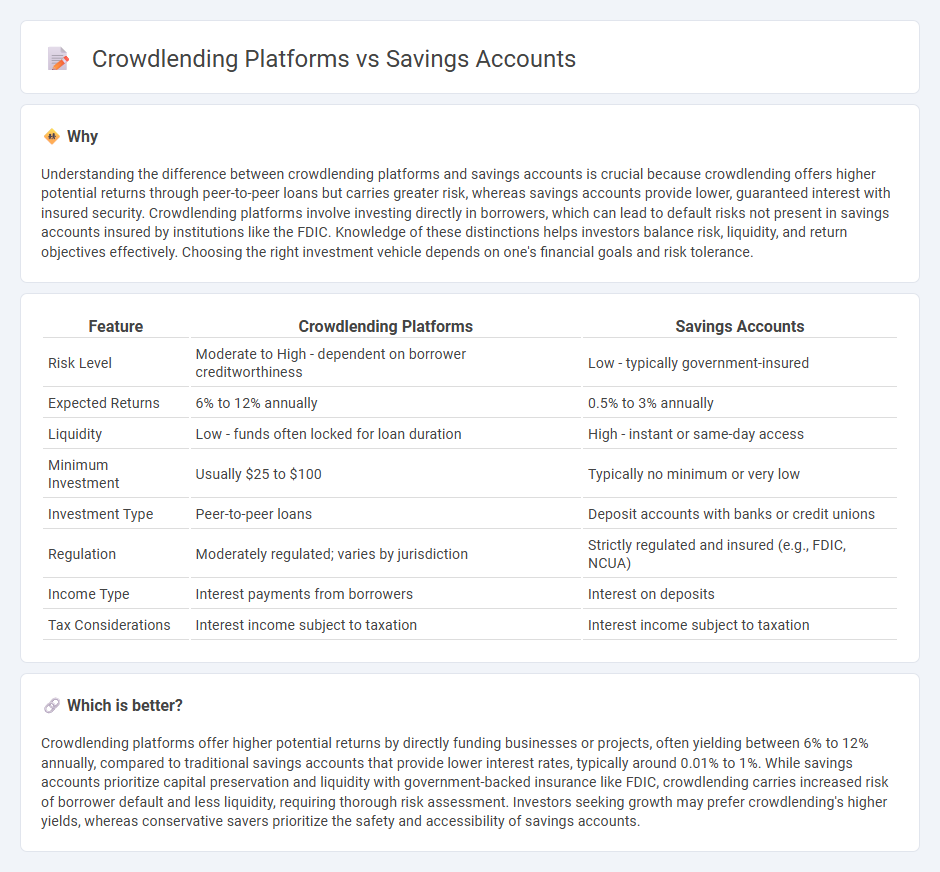 Crowdlending Platforms vs Savings Accounts in Investment