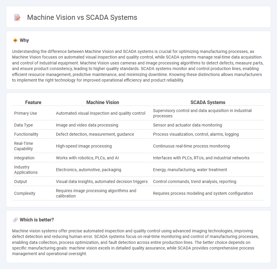 Machine Vision vs Scada Systems in Manufacturing