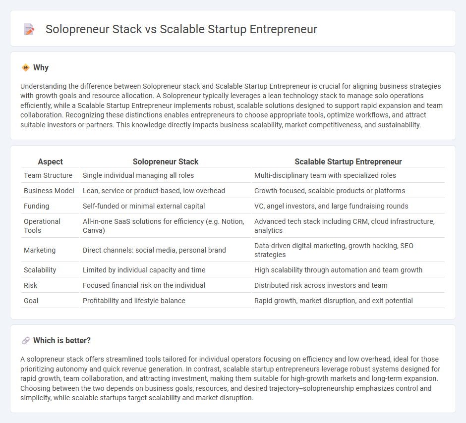 Solopreneur Stack vs Scalable Startup Entrepreneur in Entrepreneurship