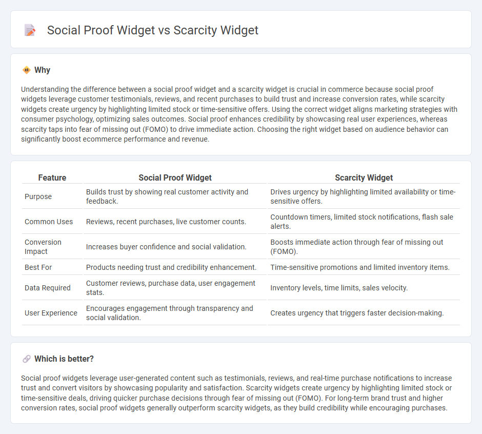 Social Proof Widget vs Scarcity Widget in Commerce