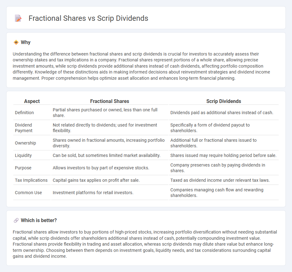 Fractional Shares vs Scrip Dividends in Finance