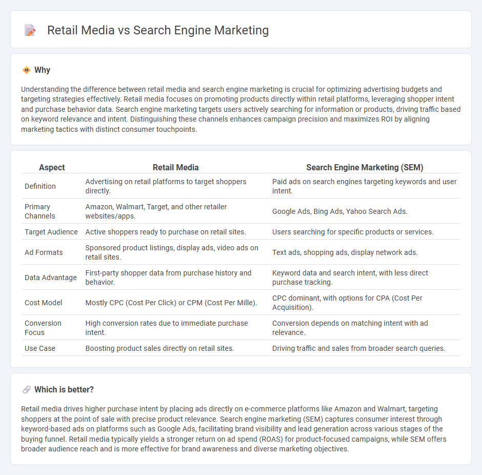 Retail Media vs Search Engine Marketing in Marketing