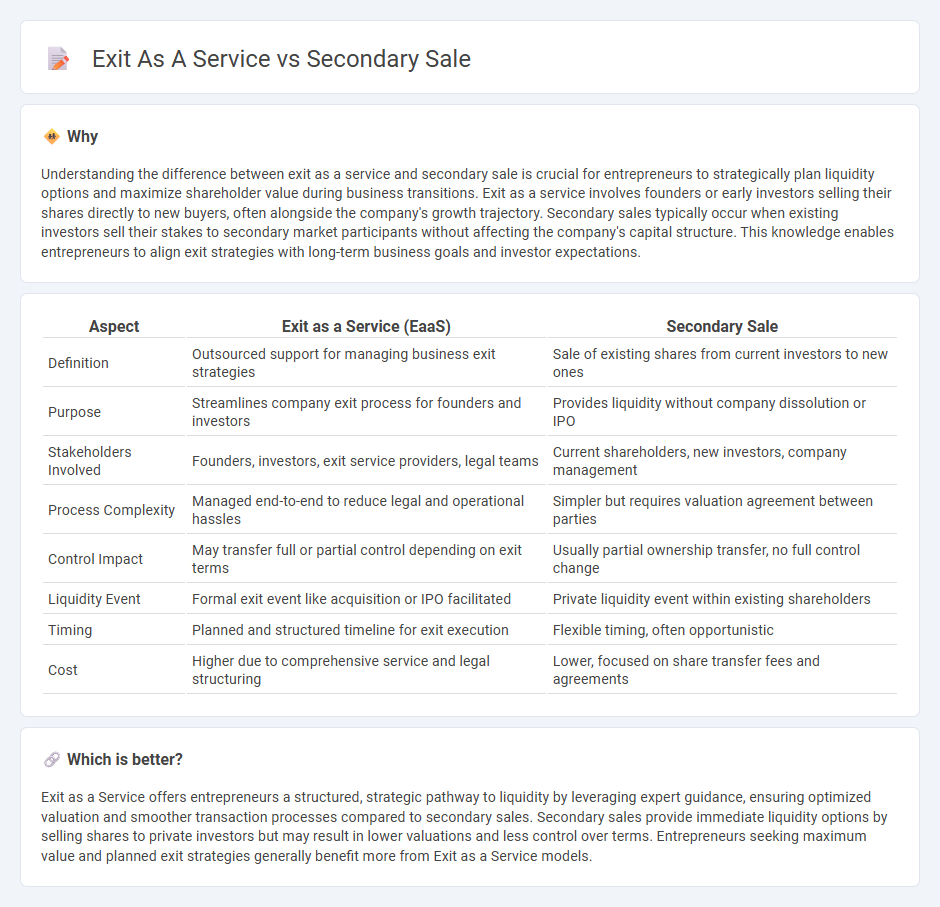 Exit As A Service vs Secondary Sale in Entrepreneurship