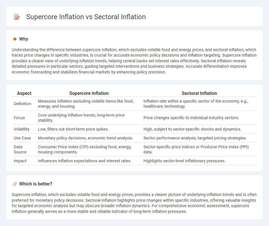 Supercore Inflation vs Sectoral Inflation in Economy