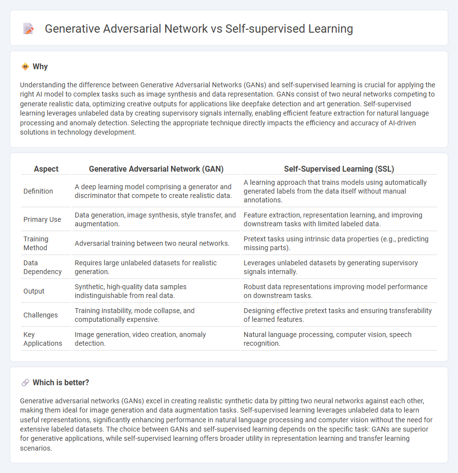Generative Adversarial Network vs Self-Supervised Learning in Technology