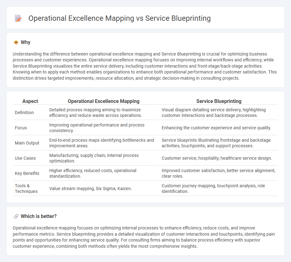 Operational Excellence Mapping vs Service Blueprinting in Consulting