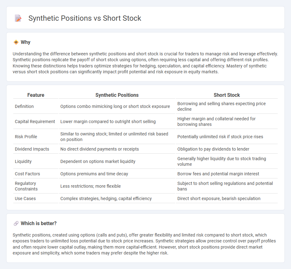 Synthetic Positions vs Short Stock in Trading