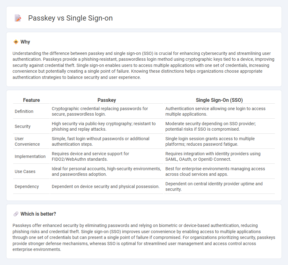 Passkey vs Single Sign-On in Technology
