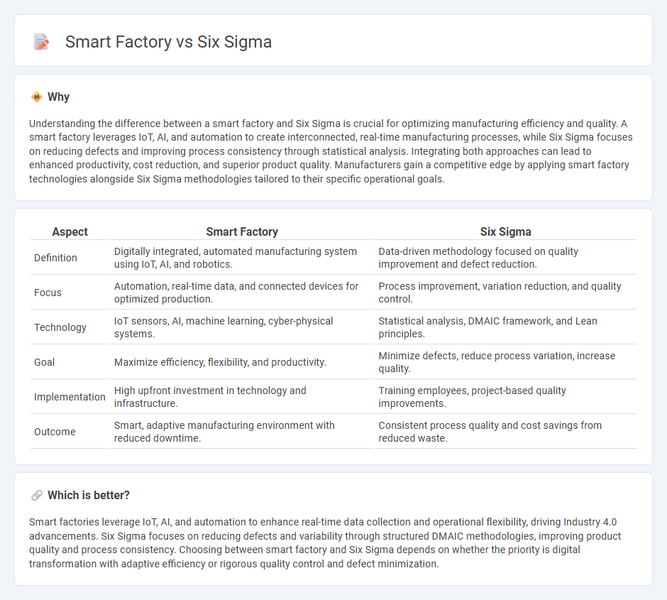 Smart Factory vs Six Sigma in Manufacturing