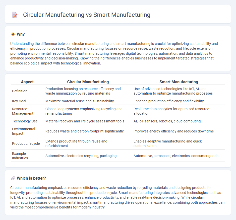 Circular Manufacturing vs Smart Manufacturing in Manufacturing