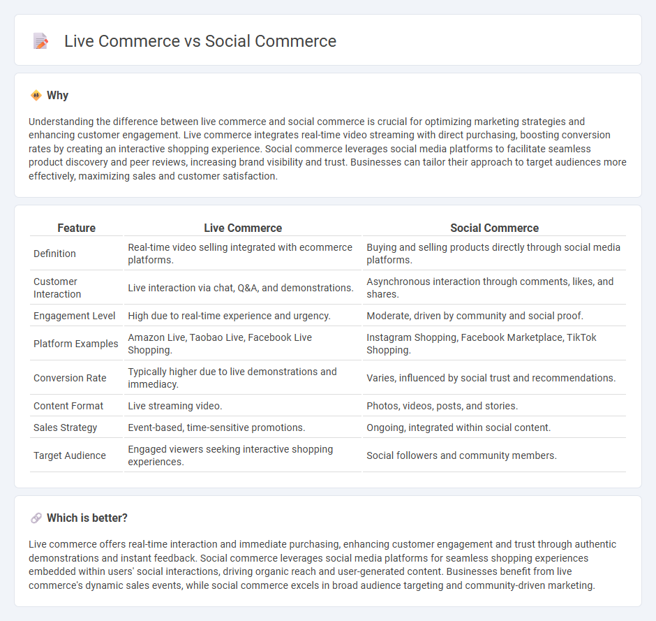 Live Commerce vs Social Commerce in Commerce