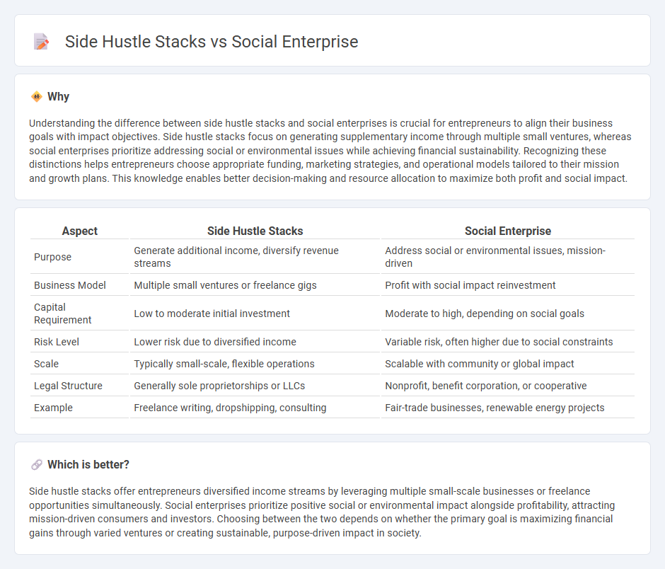 Side Hustle Stacks vs Social Enterprise in Entrepreneurship