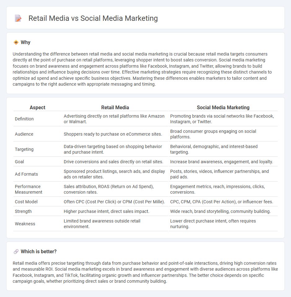 Retail Media vs Social Media Marketing in Marketing