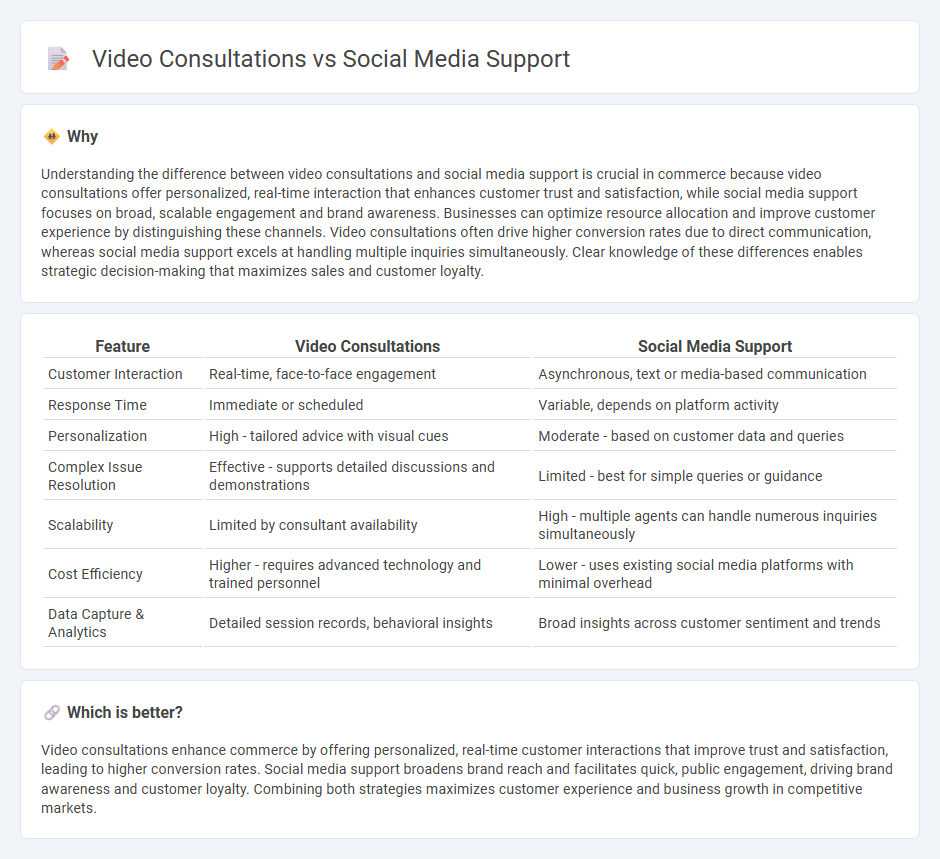 Video Consultations vs Social Media Support in Commerce