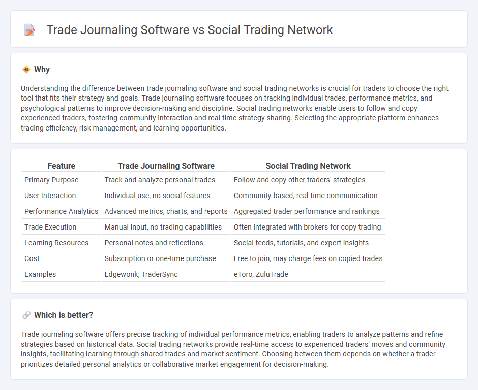 Trade Journaling Software vs Social Trading Network in Trading