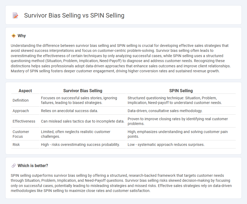 Survivor Bias Selling vs Spin Selling in Sales