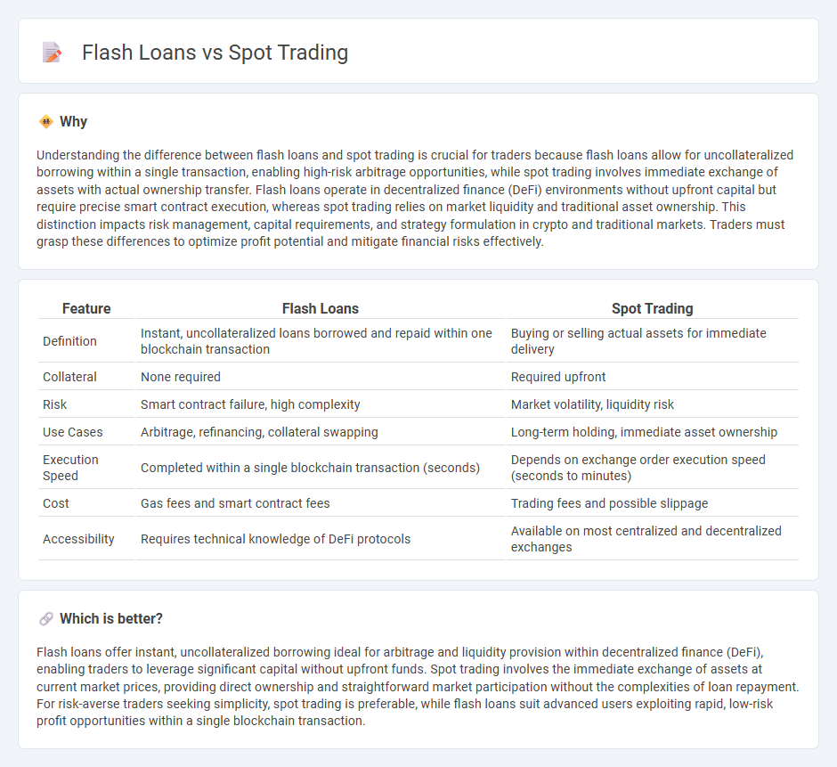 Flash Loans vs Spot Trading in Trading