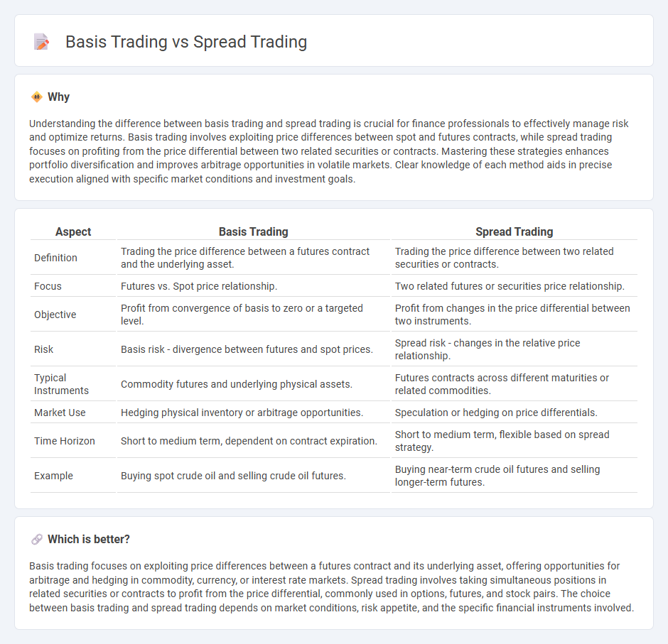 Basis Trading vs Spread Trading in Finance